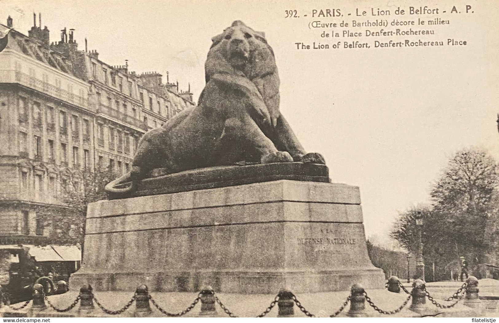 Paris  Le Lion De Belfort - Standbeelden