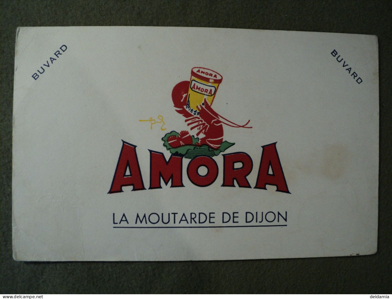 BUVARD AMORA. ANNEES 50 / 60. LA MOUTARDE DE DIJON - Mostard