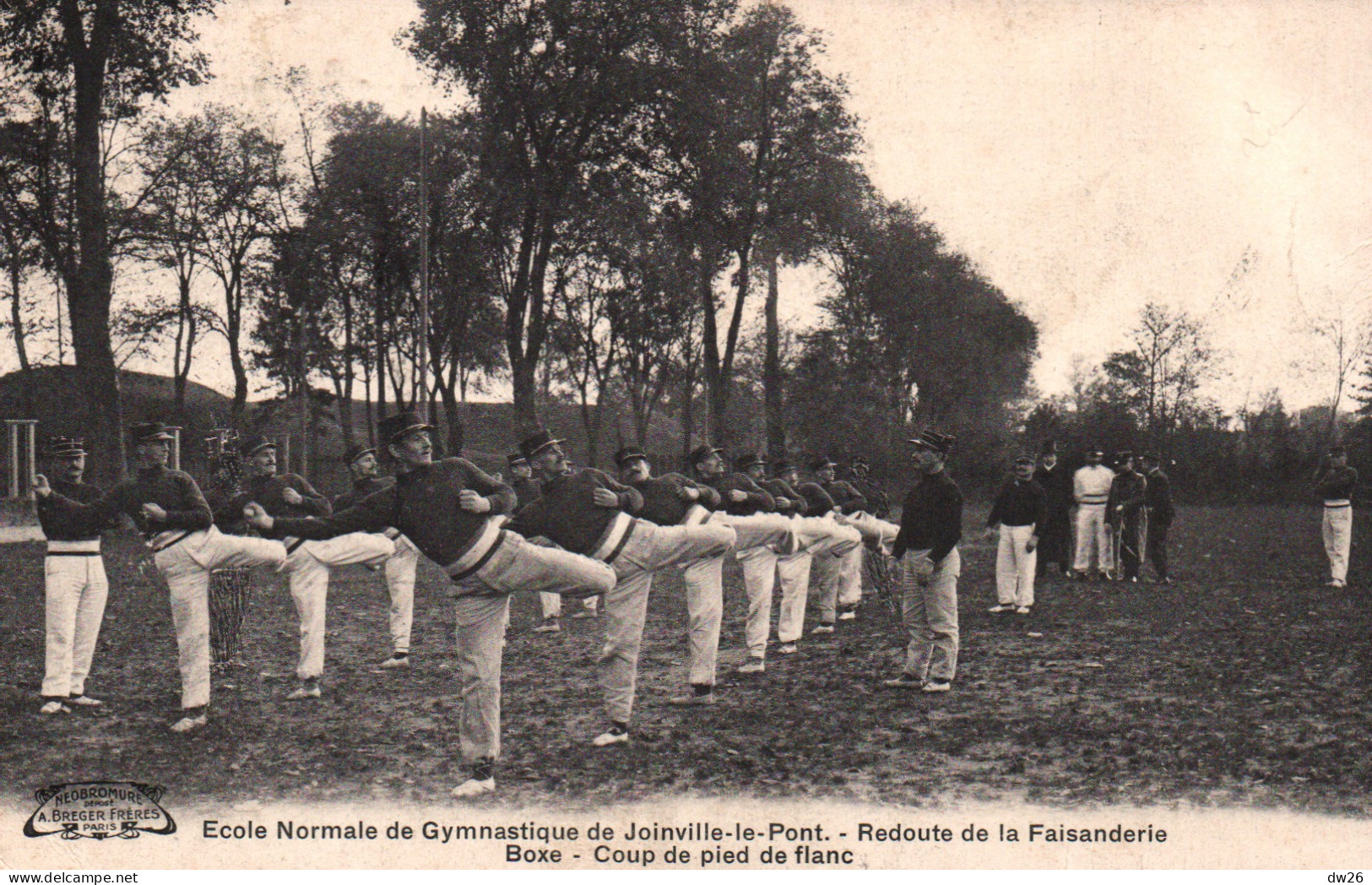 Ecole Normale De Gymnastique Joinville-le-Pont, Redoute De La Faisanderie, Boxe Française: Coup De Pied De Flan - Boksen
