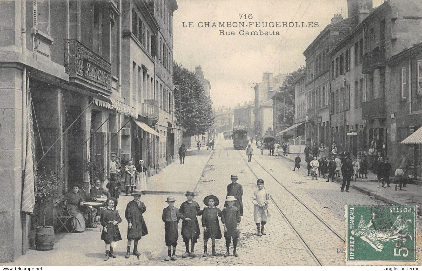 CPA 42 LE CHAMBON FEUGEROLLES / RUE GAMBETTA - Le Chambon Feugerolles