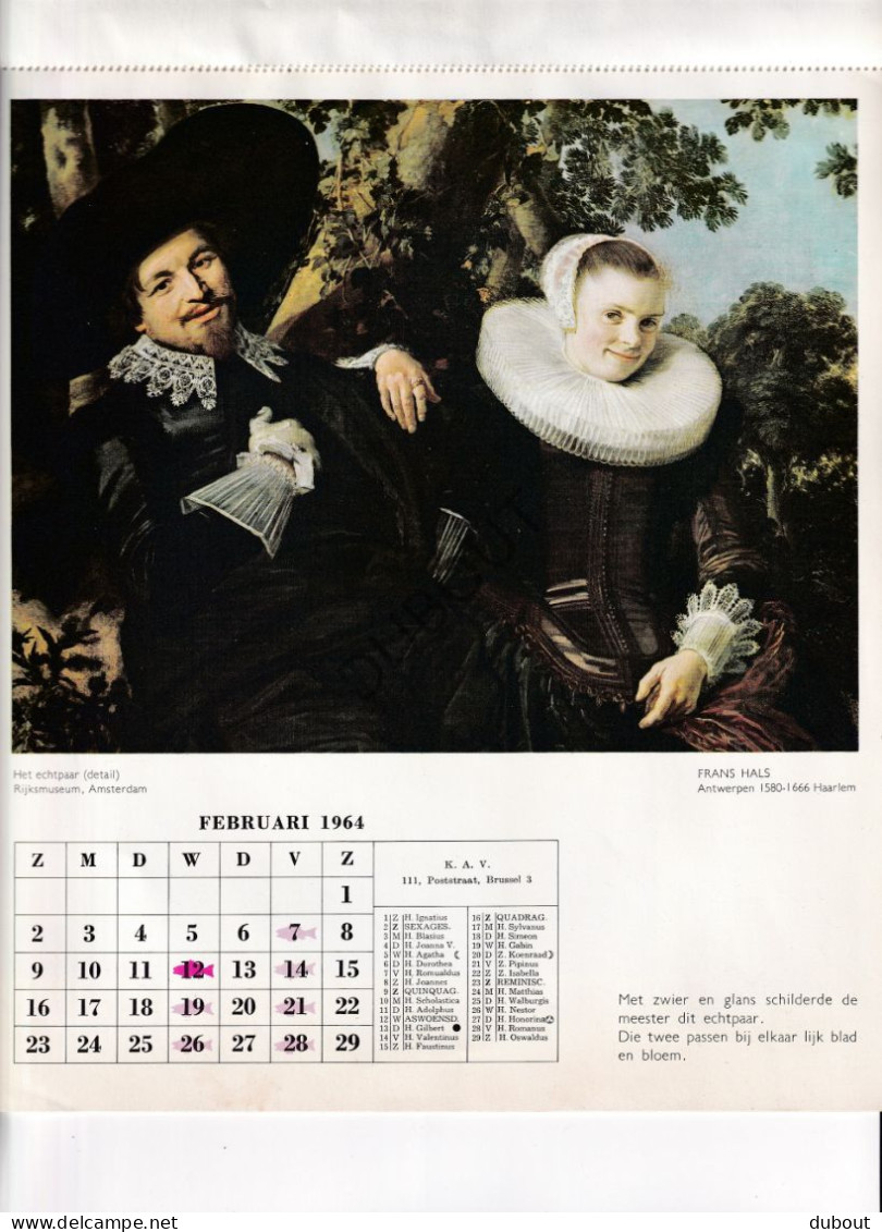 Kalender/Almanak 1964 - Lied Van Het Leven   (V2673) - Big : 1961-70