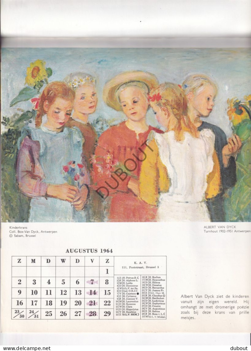 Kalender/Almanak 1964 - Lied Van Het Leven   (V2673) - Tamaño Grande : 1961-70