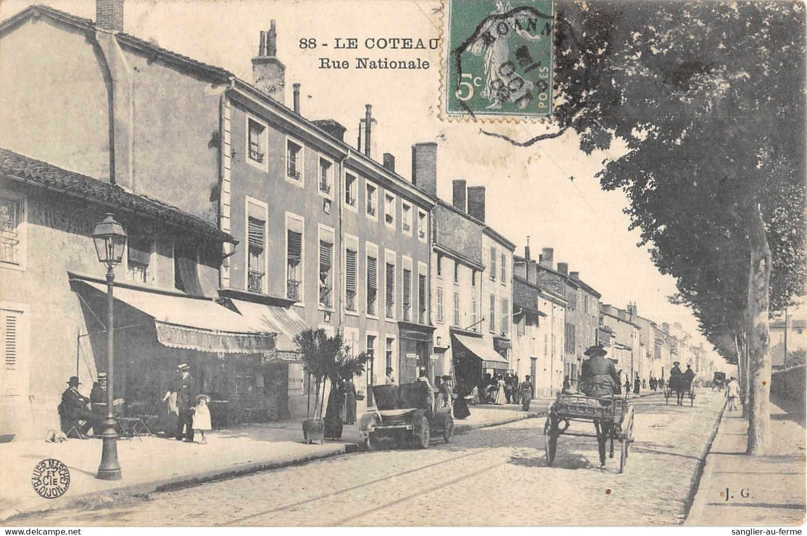 CPA 42 LE COTEAU / RUE NATIONALE - Other & Unclassified