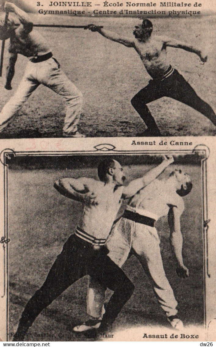 Ecole Normale Militaire De Gymnastique Joinville: Assaut De Boxe Et De Canne - Carte V. Lasnier N° 3 - Boxsport