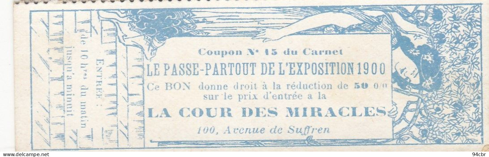 CPA (exposition 1900)  PARIS 15e     COUR DES MIRACLES  100 AVENUE DE SUFFREN  (illus ) B.bur Theme - Ausstellungen