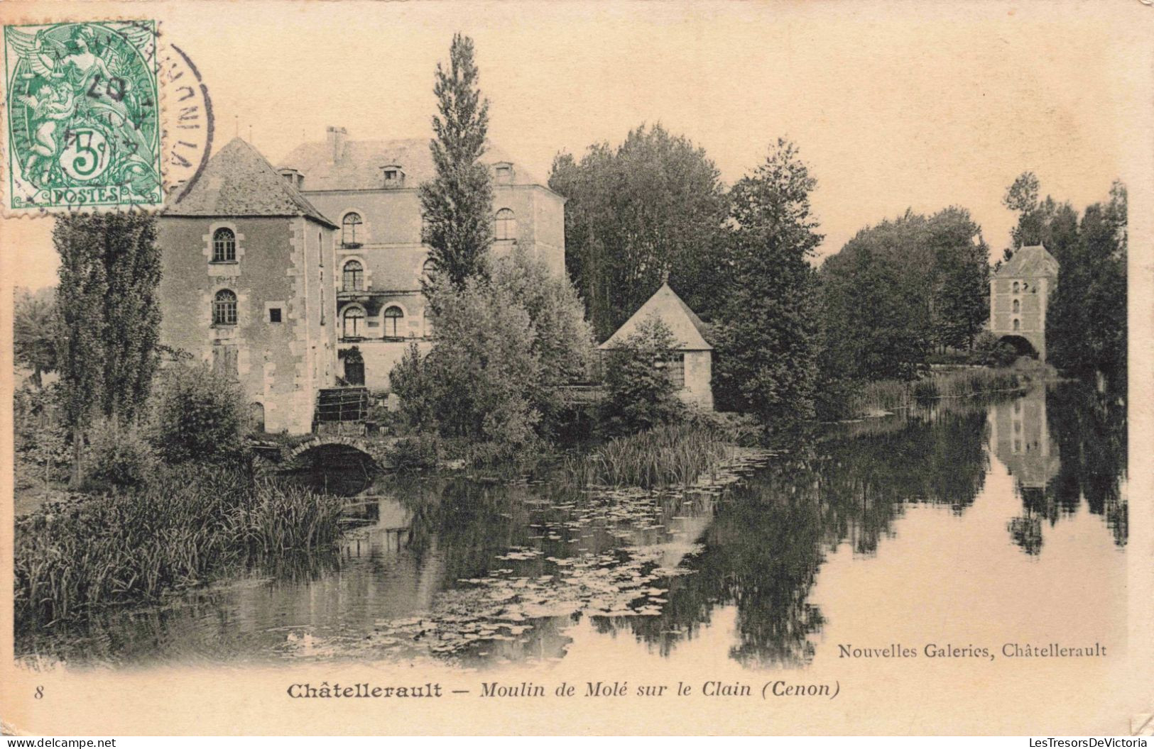 FRANCE - Vienne -  Châtellerault - Moulin Sur Le Clain - Carte Postale Ancienne - Chatellerault