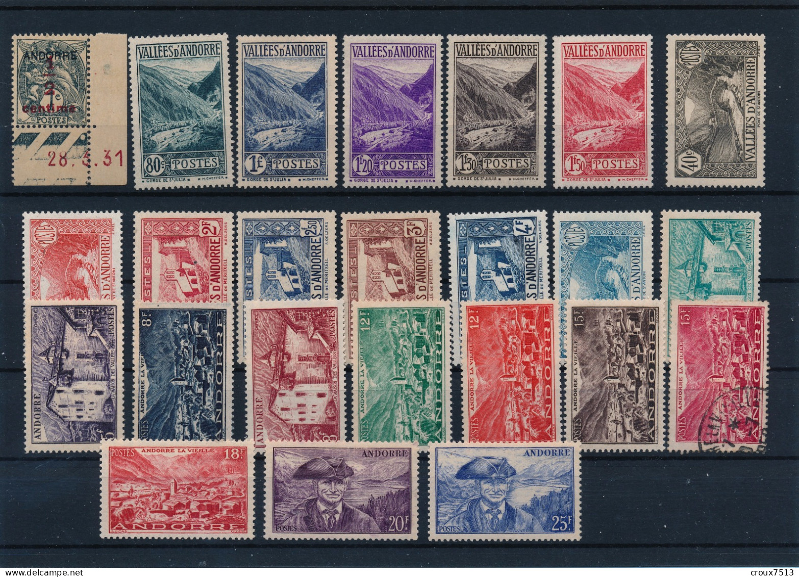 23 Timbres N* Et 1 Ex O. - Unused Stamps