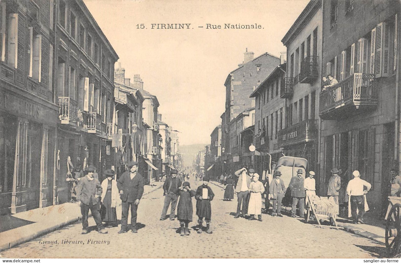 CPA 42 FIRMINY / RUE NATIONALE - Firminy