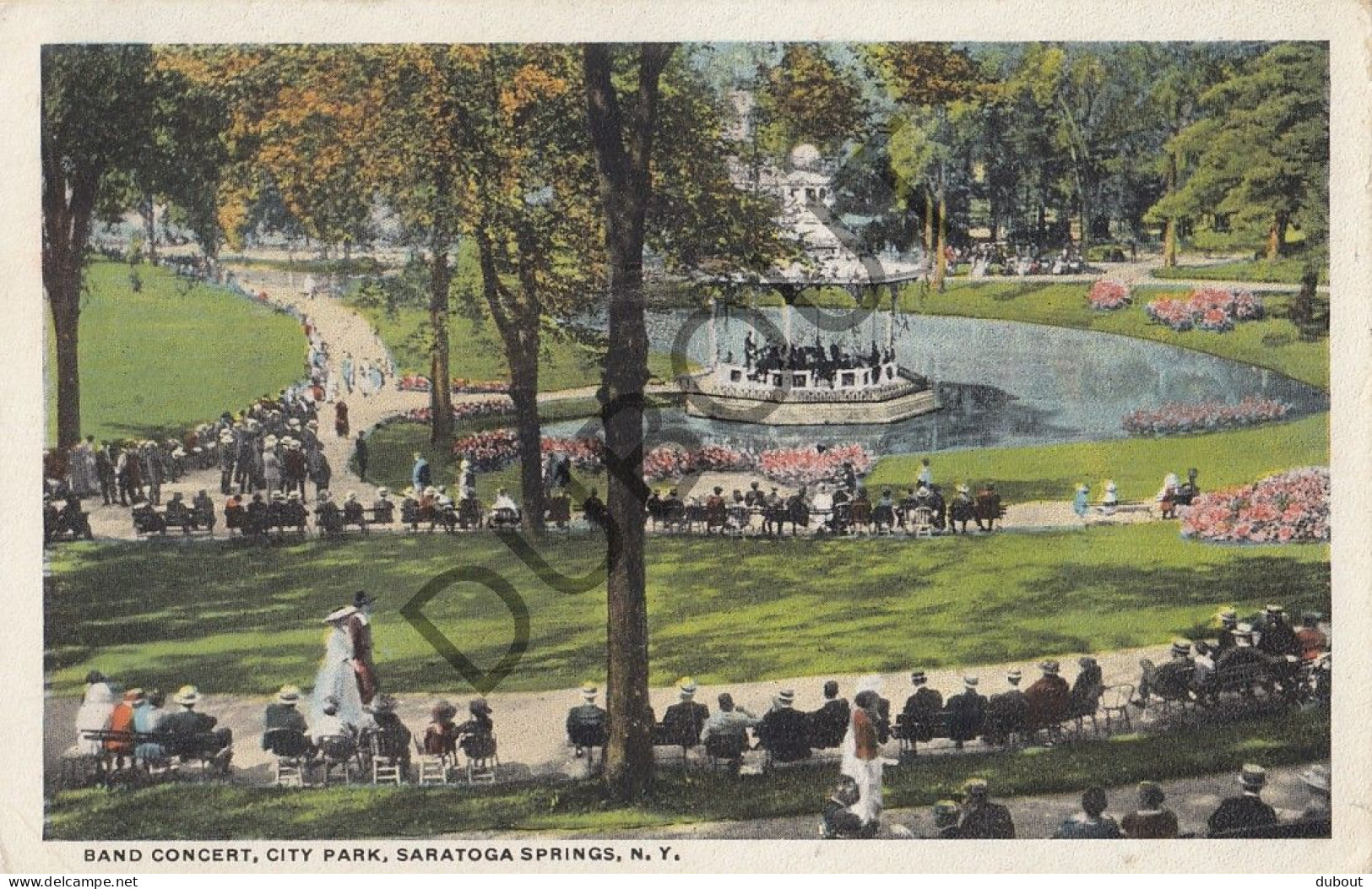 Postkaart/Carte Postale - Music - Band Concert, City Park, Saragota Springs (C2999) - Saratoga Springs