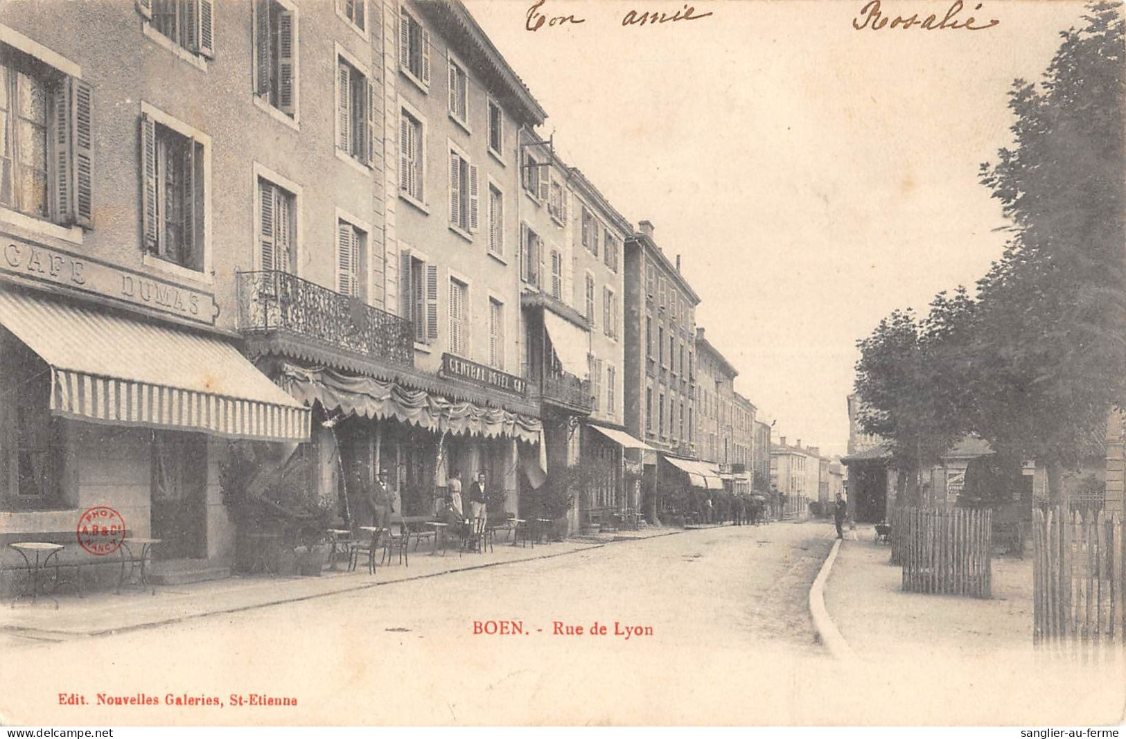 CPA 42 BOEN / RUE DE LYON - Other & Unclassified