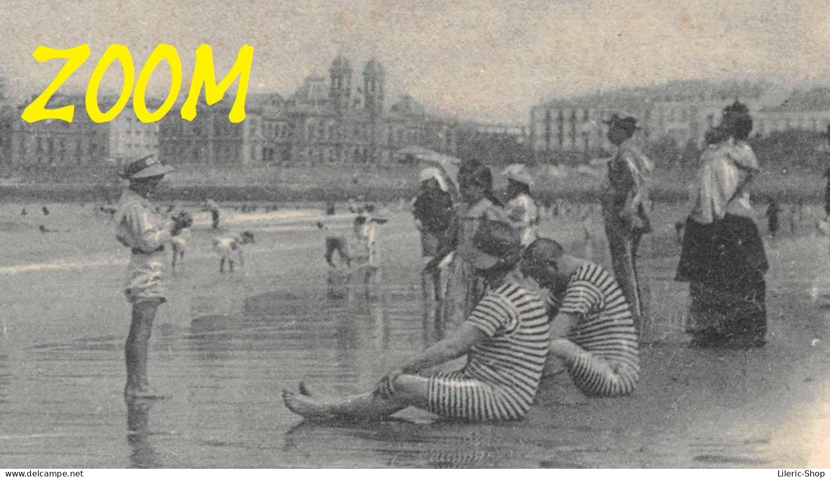 SAN SEBASTIAN PLAYA DE BAÑOS HAUSER Y MENET. MADRID - Tarjeta Postal 1901 - Guipúzcoa (San Sebastián)