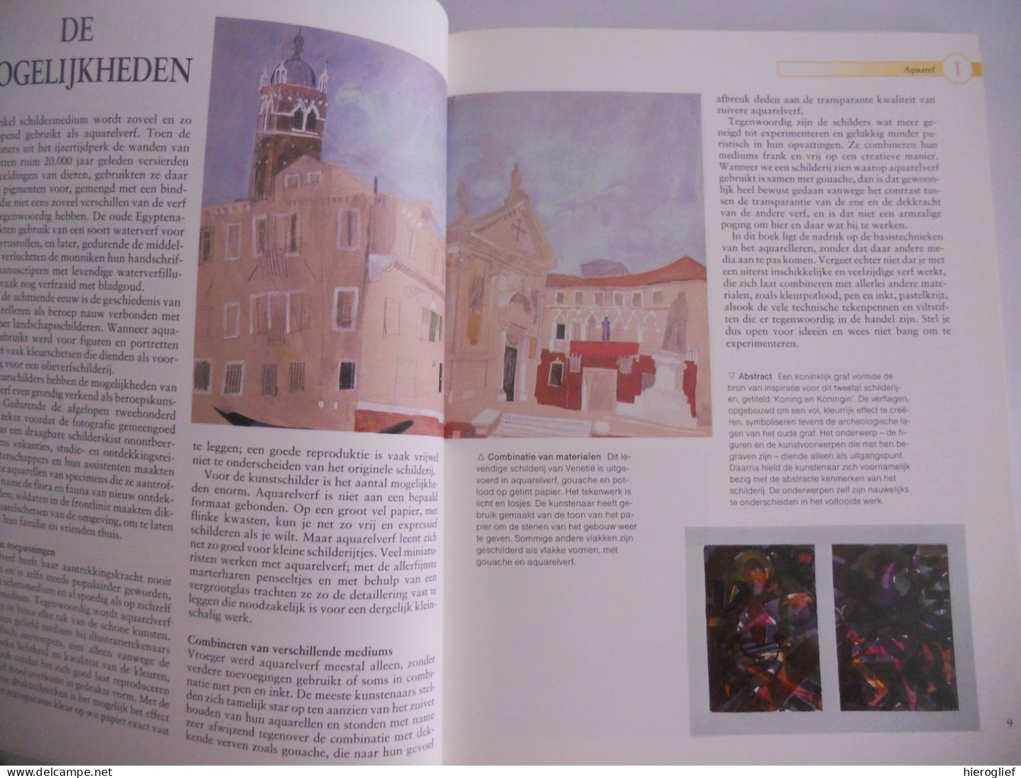 AQUAREL - Jenny Rodwell / Atelier Cantecleer 1993 Kleur Techniek Materiaal Textiel Landschap Opspannen Schilderkunst - Sachbücher