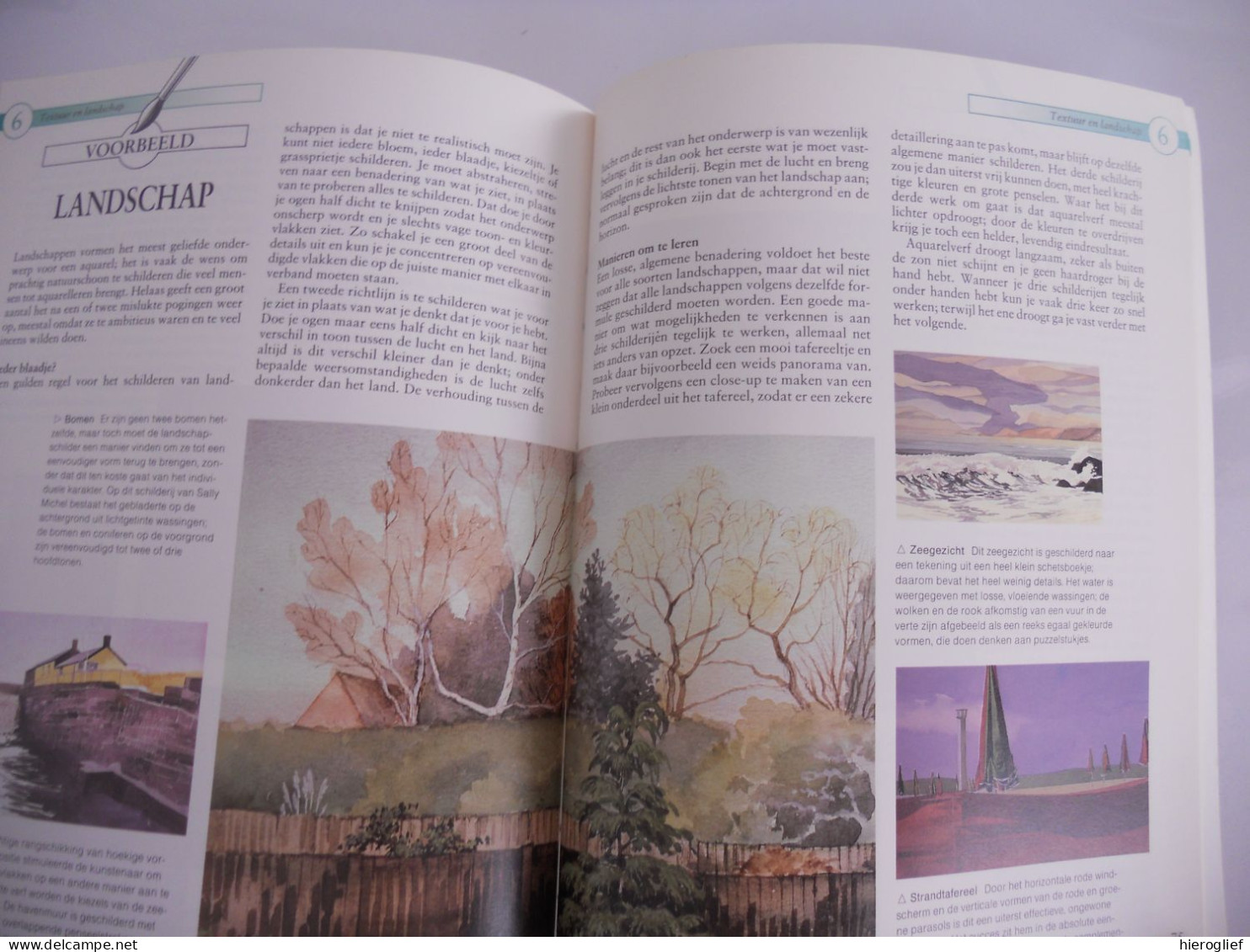 AQUAREL - Jenny Rodwell / Atelier Cantecleer 1993 kleur techniek materiaal textiel landschap opspannen schilderkunst