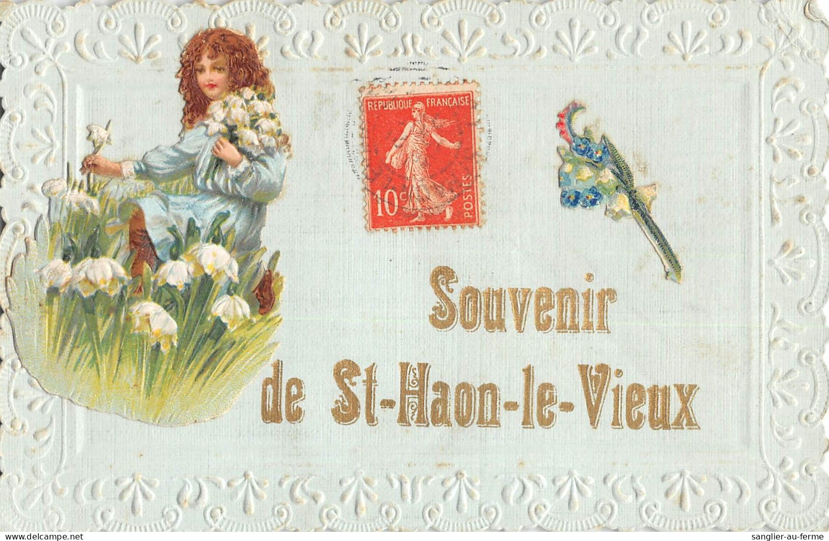 CPA 42 SOUVENIR DE SAINT HAON LE VIEUX / CPA GAUFREE - Other & Unclassified