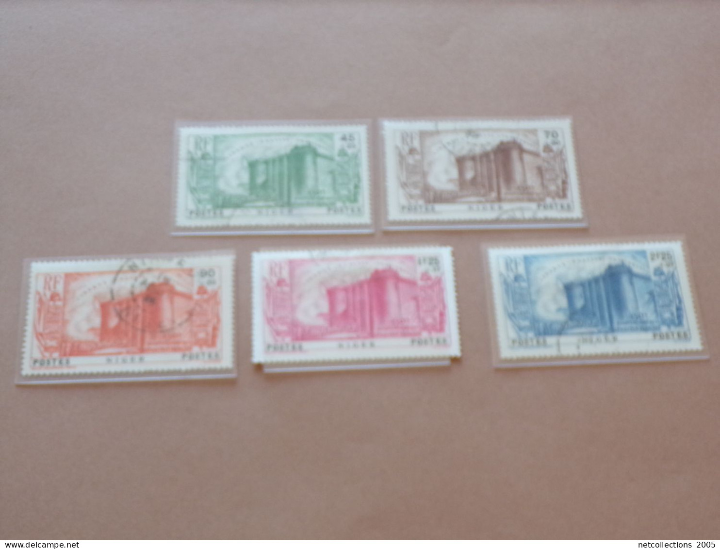TIMBRE DE FRANCE ANCIENNE COLONIE NIGER N°69/73 - ANNIVERSAIRE DE LA REVOLU...- OBLITERE AVEC CHARNIERE (Pochette Roses) - Used Stamps