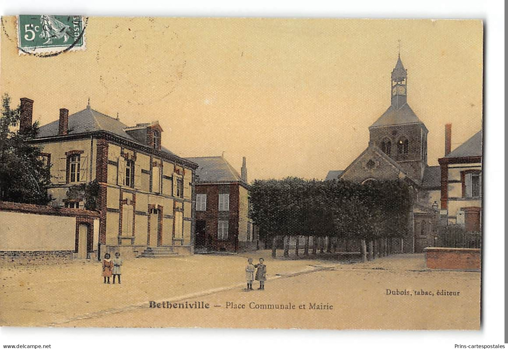 CPA 51 Betheniville Place Communale Et Mairie - Bétheniville