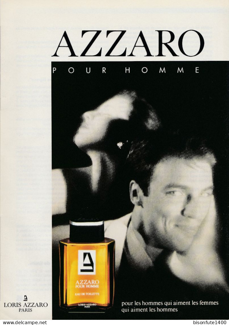 Publicité Parfum AZZARO POUR HOMME De Loris Azzaro Paris - Format A4 (Voir Photo) - Publicités Parfum (journaux)