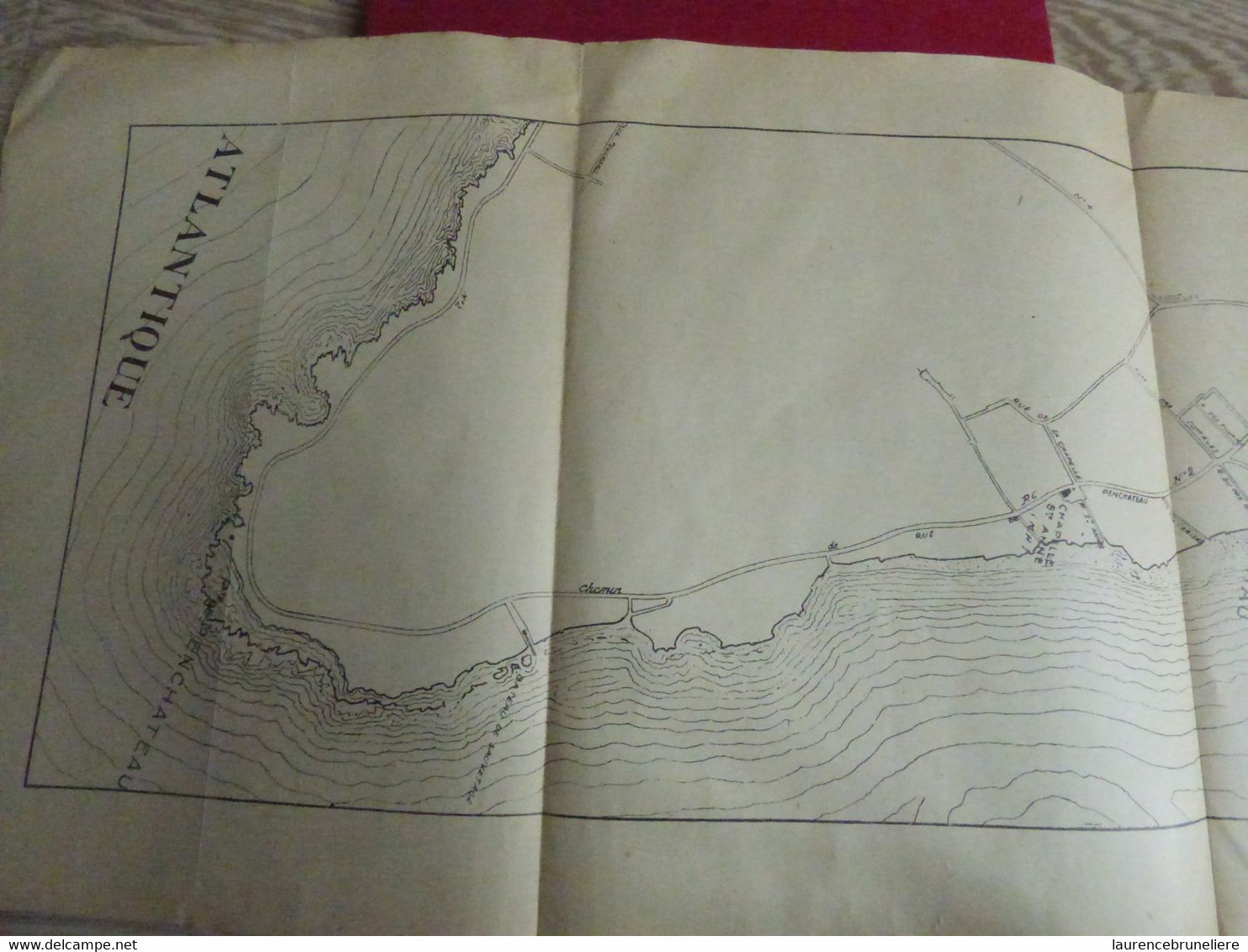 LE POULIGUEN -  ANCIEN  PLAN ENTRE LA GARE DU POULIGUEN ET LA POINTE DE PENCHATEAU - Mapas Geográficas