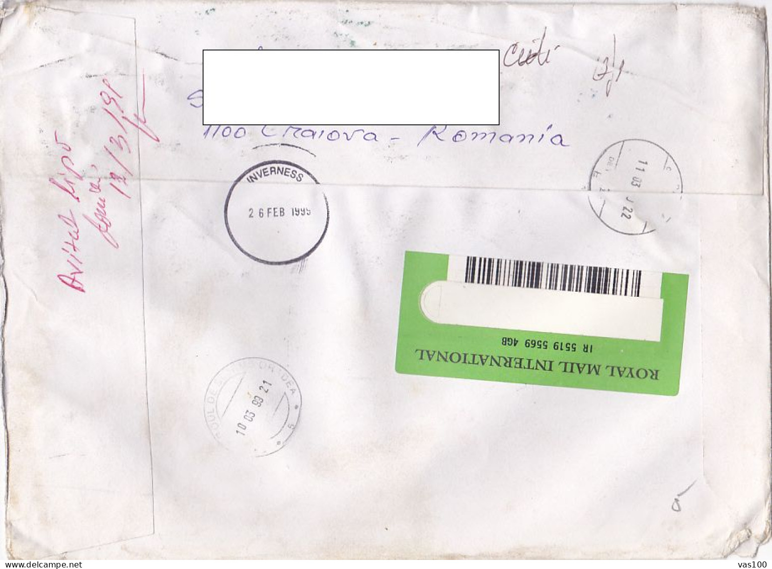 SOLAR ECLIPSE, STURGEON FISH, EAGLE, CONSTANTA CASINO, CHURCH, STAMPS ON REGISTERED COVER, 1999, ROMANIA - Storia Postale