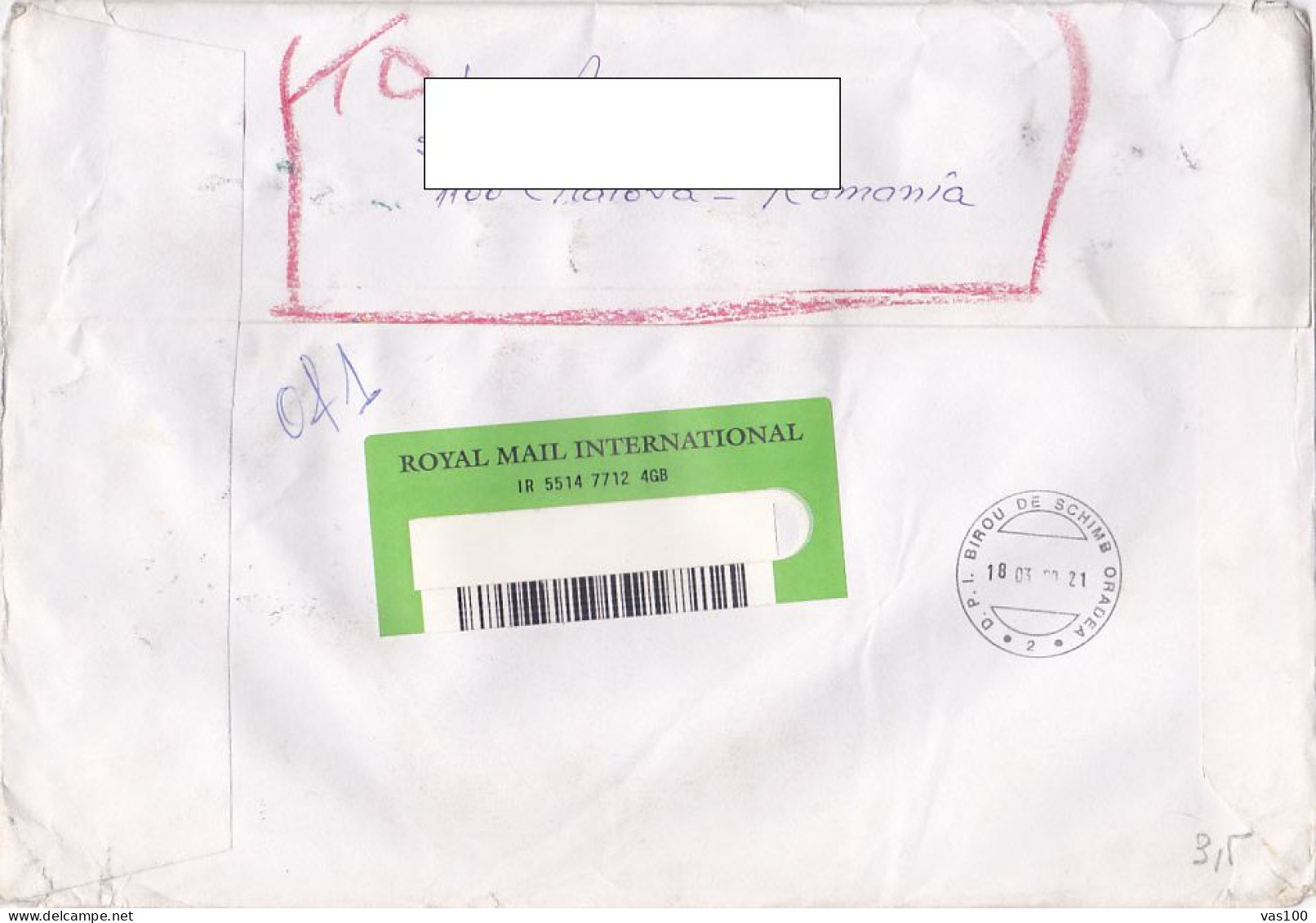 FLOWERS, CHURCH, STAMPS ON REGISTERED COVER, 1999, ROMANIA - Storia Postale