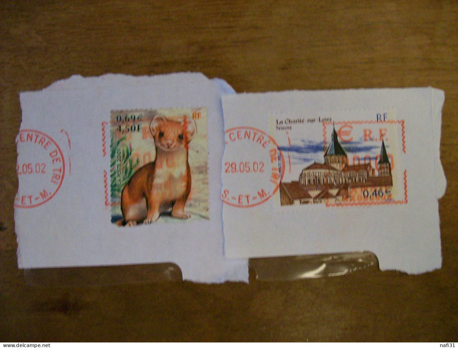 FRANCE Curiosite 2tp Surcharges  A 00,oo Euros Annee 2002 Obliteres - Used Stamps