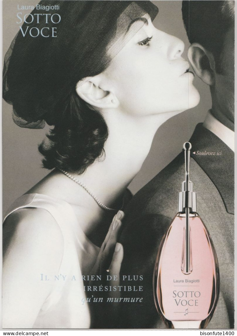 Publicité Parfum SOTTO VOCE Avec Bande De Parfum De Laura Biagiotti - Format A4 (Voir Photo) - Publicités Parfum (journaux)