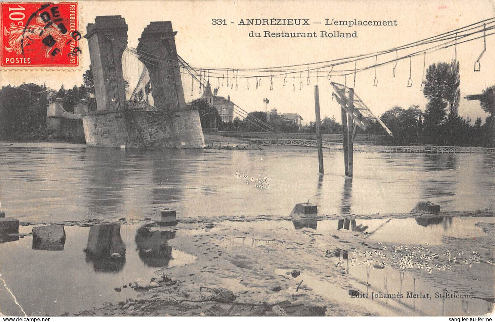 CPA 42 ANDREZIEUX / EMPLACEMENT DU RESTAURANT ROLLAND - Andrézieux-Bouthéon