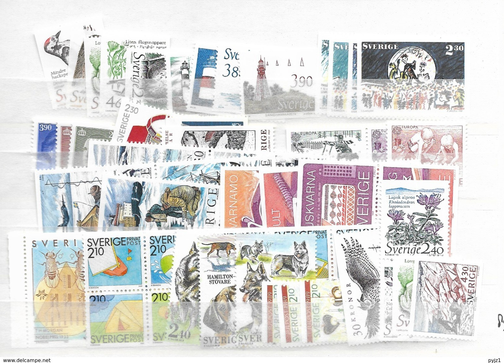 1989 MNH Sweden, Year Complete According To Michel, Postfris - Full Years