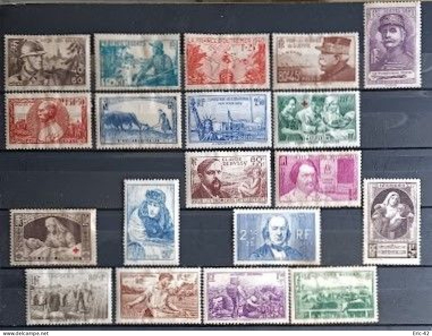 FRANCE - Année 1940 Complète Neuf* (19 Timbres Regommés) - 1940-1949