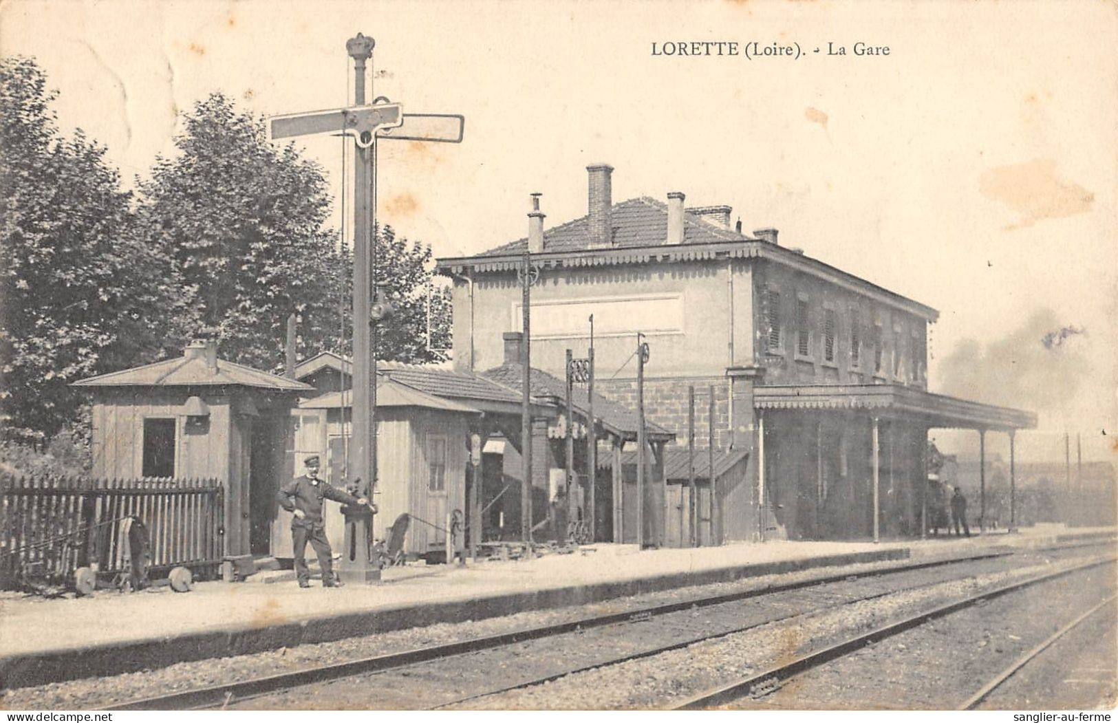 CPA 42 LORETTE / LA GARE - Otros & Sin Clasificación