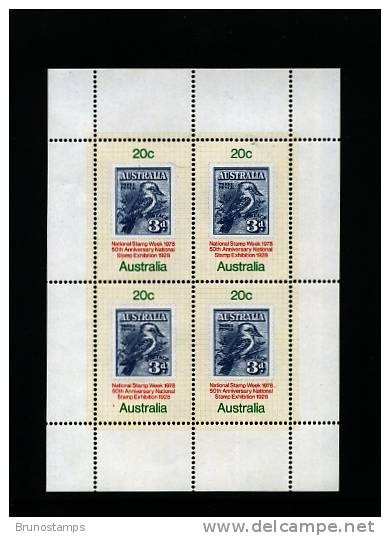 AUSTRALIA - 1978  NATIONAL STAMP WEEK  MS  MINT NH - Blokken & Velletjes