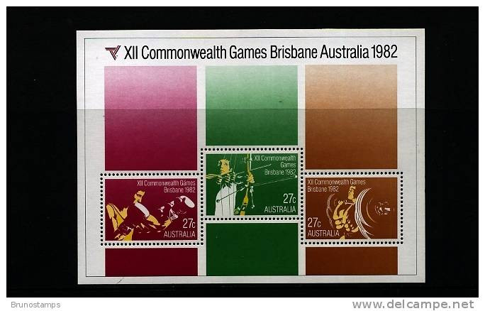 AUSTRALIA - 1982  COMMONWEALTH GAMES  MS  MINT NH - Blocks & Sheetlets