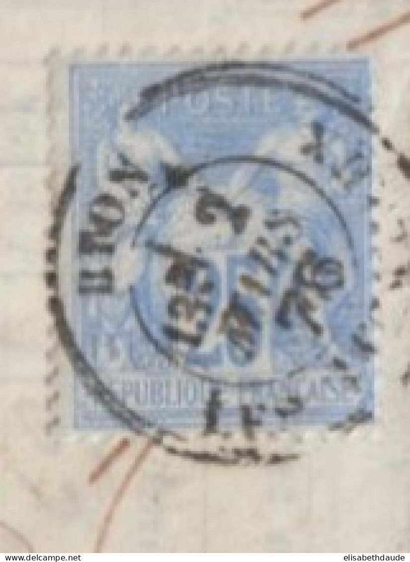 1976 - YVERT N°68 SAGE N/B SEUL / LETTRE De LYON => COSNE - 1876-1878 Sage (Type I)