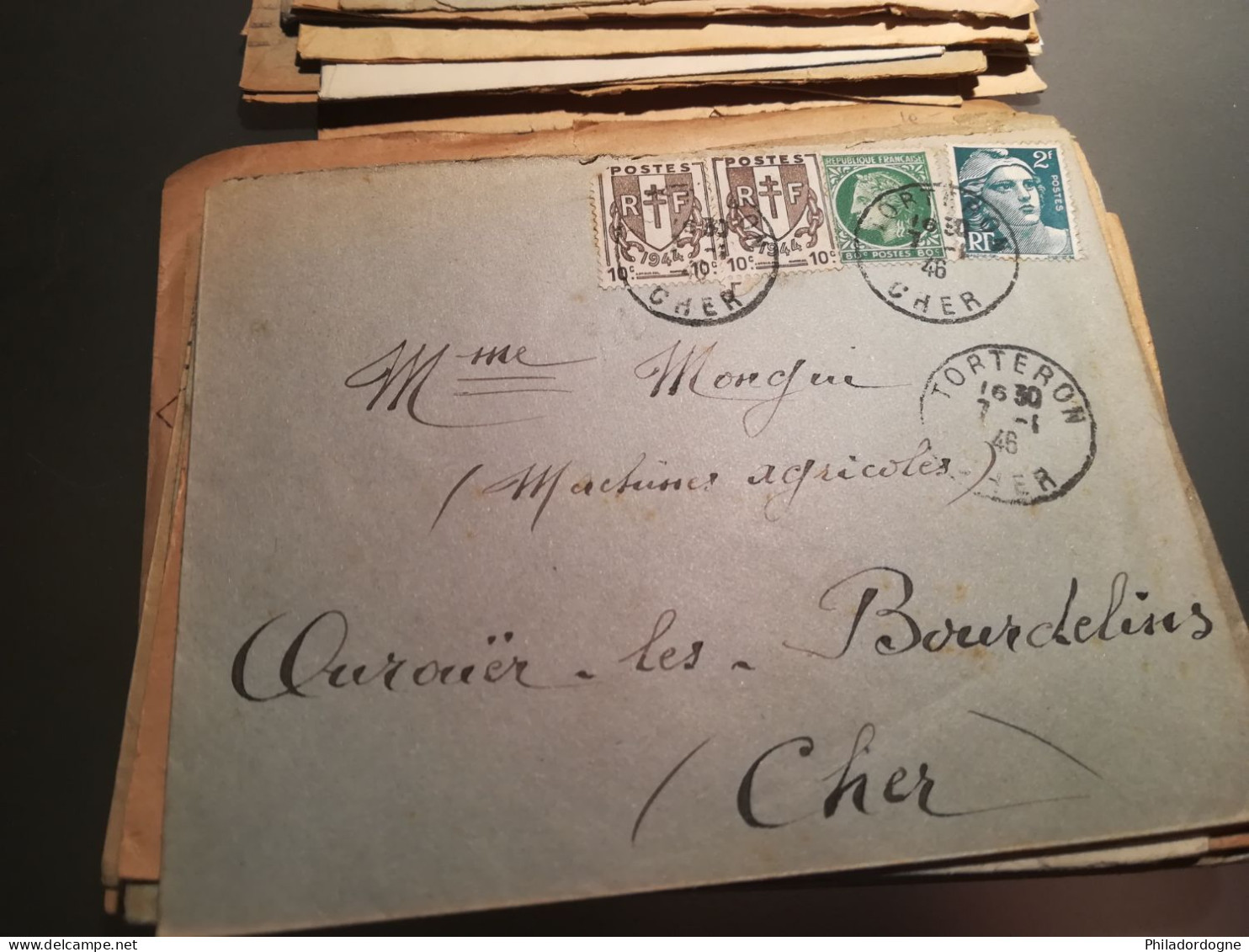 France - Lot de + de 60 documents au type Céres de Mazelin - années 40/60 - lot à trier