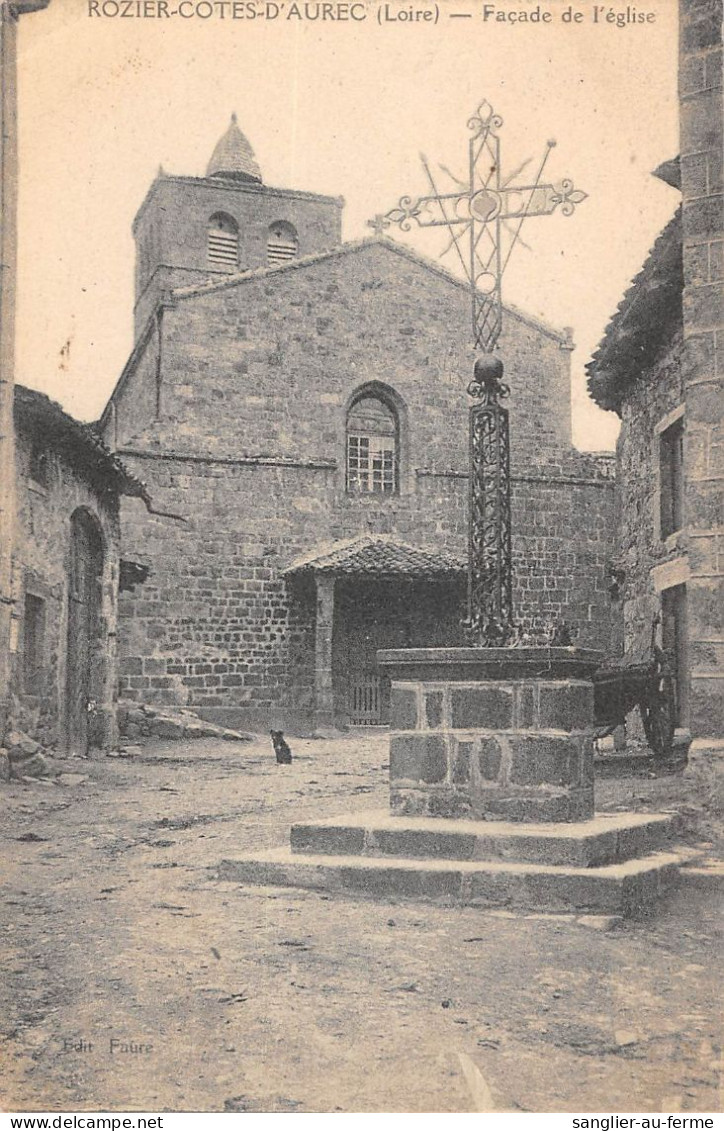 CPA 42 ROZIERS COTES D'AUREC / FACADE EGLISE - Otros & Sin Clasificación