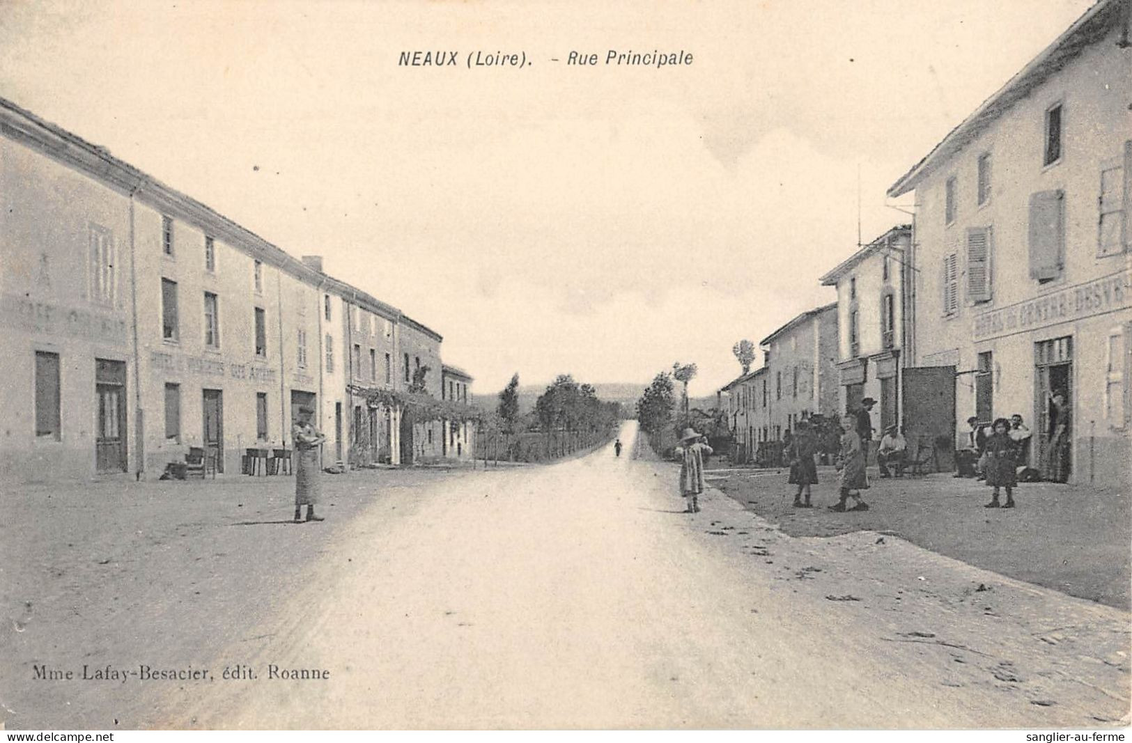 CPA 42 NEAUX / RUE PRINCIPALE - Otros & Sin Clasificación