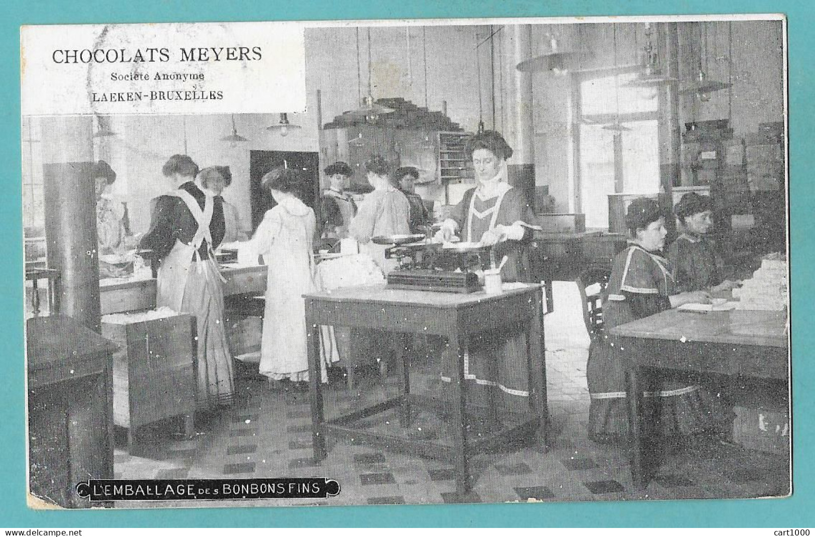 BRUSSEL BRUXELLES CHOCOLATS MEYERS L'EMBALLAGE DES BONBONS 1911 N°G024 - Petits Métiers