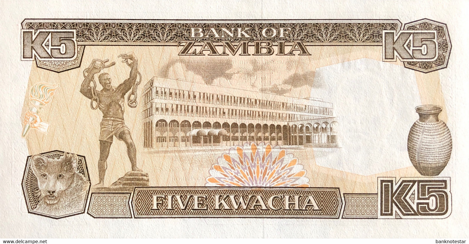 Zambia 5 Kwacha, P-30 (1989) - UNC - Signature 8 - Zambie