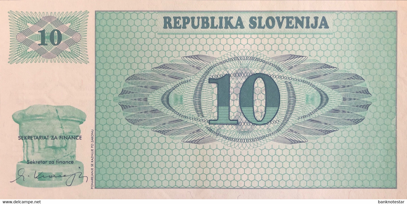 Slovenia 10 Tolarjev, P-4a (1990) - UNC - Slovénie