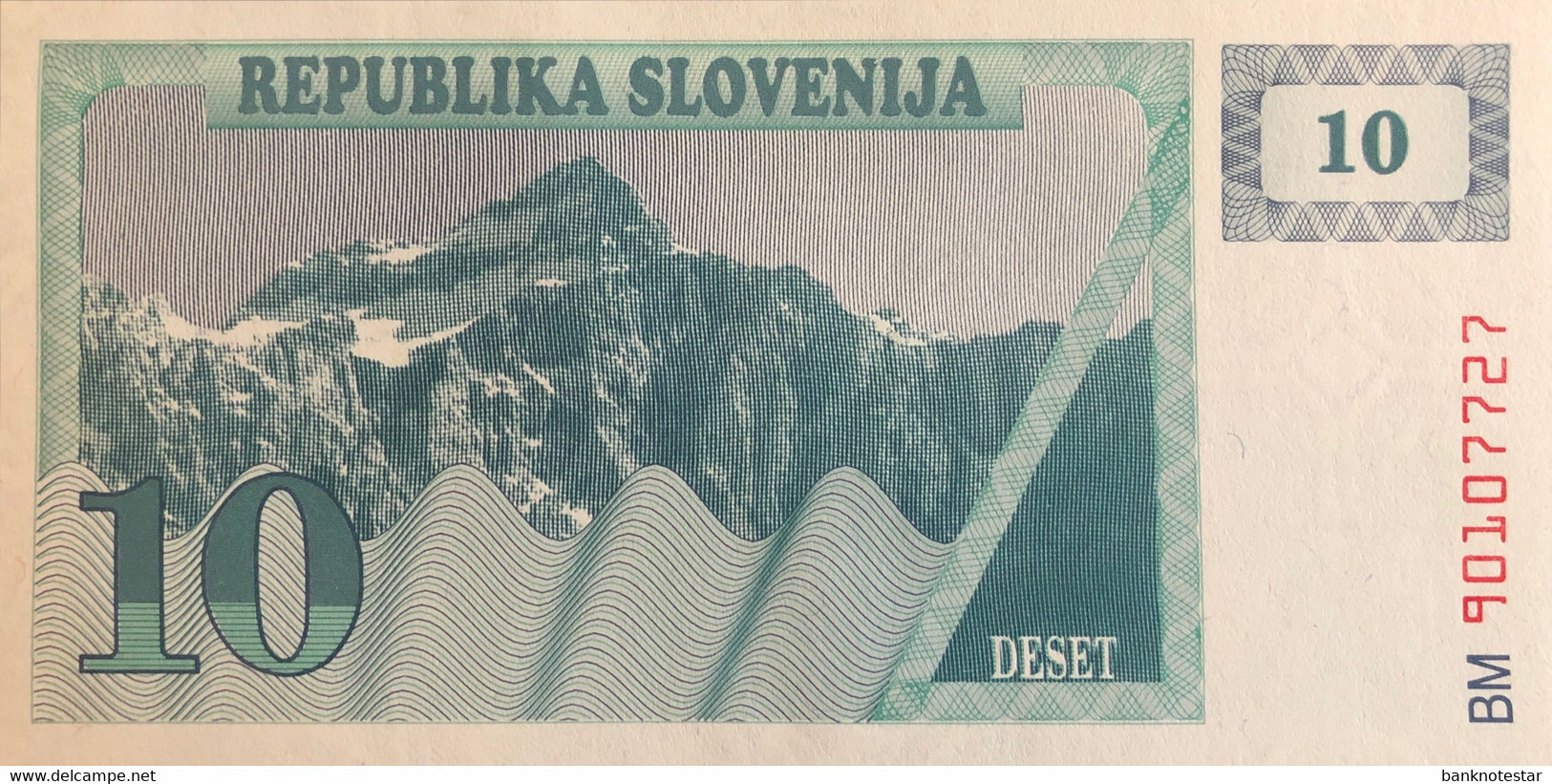 Slovenia 10 Tolarjev, P-4a (1990) - UNC - Slovénie