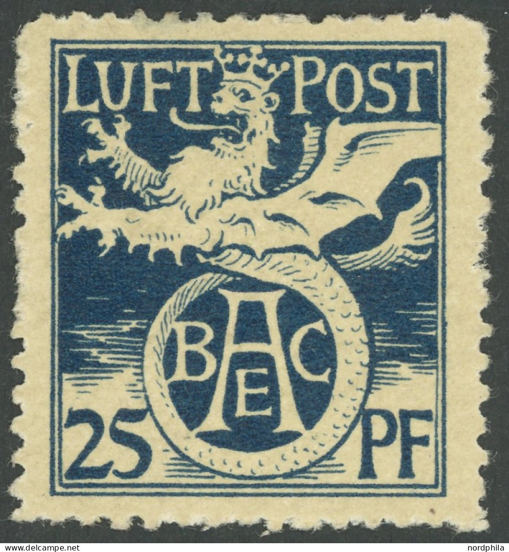 BAYERN , 1912, 25 Pf. Dunkelpreußischblau, Feinst (kleine Falzhelle Stelle Im Oberrand), Mi. 200.- - Autres & Non Classés
