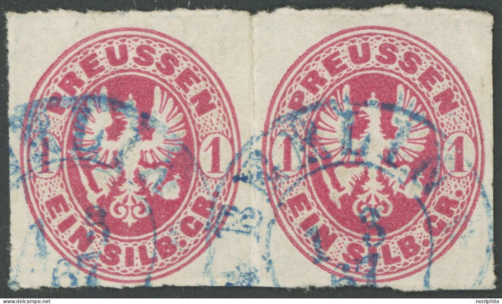 PREUSSEN 16III O, 1861, 1 Sgr. Rosa Mit Plattenfehler Innere Ovallinie Rechts Unter R Von SILB.GR Gebrochen, Im Waagerec - Andere & Zonder Classificatie