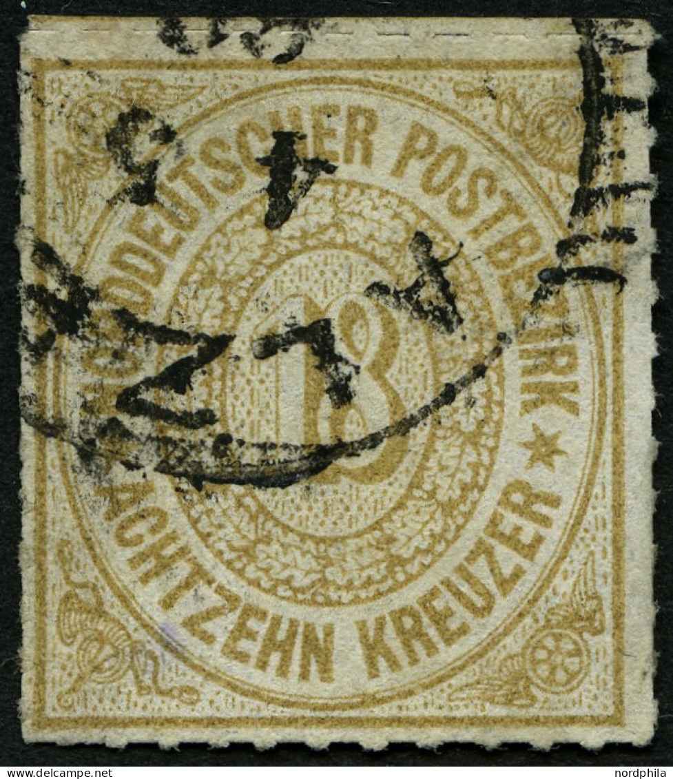 NDP 11 O, 1868, 18 Kr. Olivbraun, Pracht, Mi. 80.- - Otros & Sin Clasificación