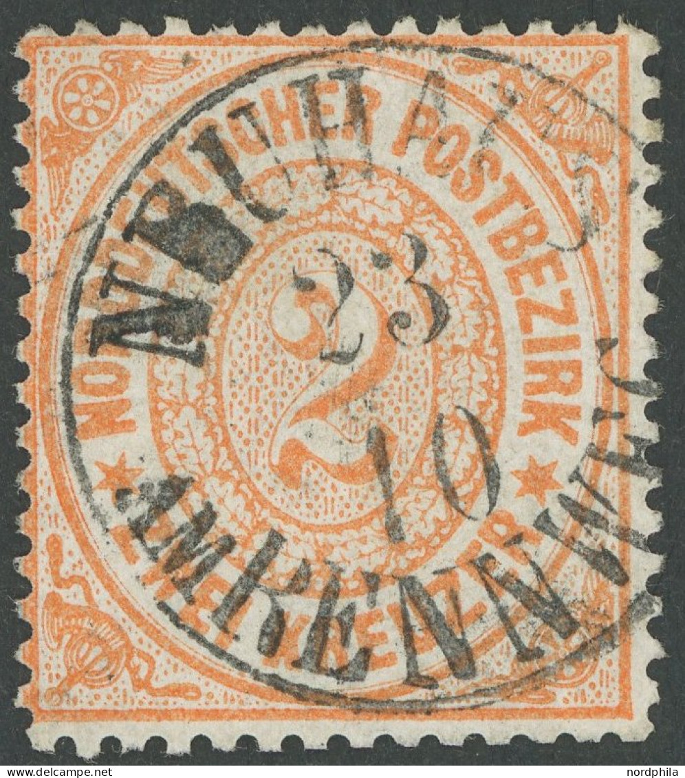 NDP 20 O, 1869, 2 Kr. Orange, TuT-Stempel NEUHAUS Am RENNWEG, Pracht, Mi. 140.- - Andere & Zonder Classificatie