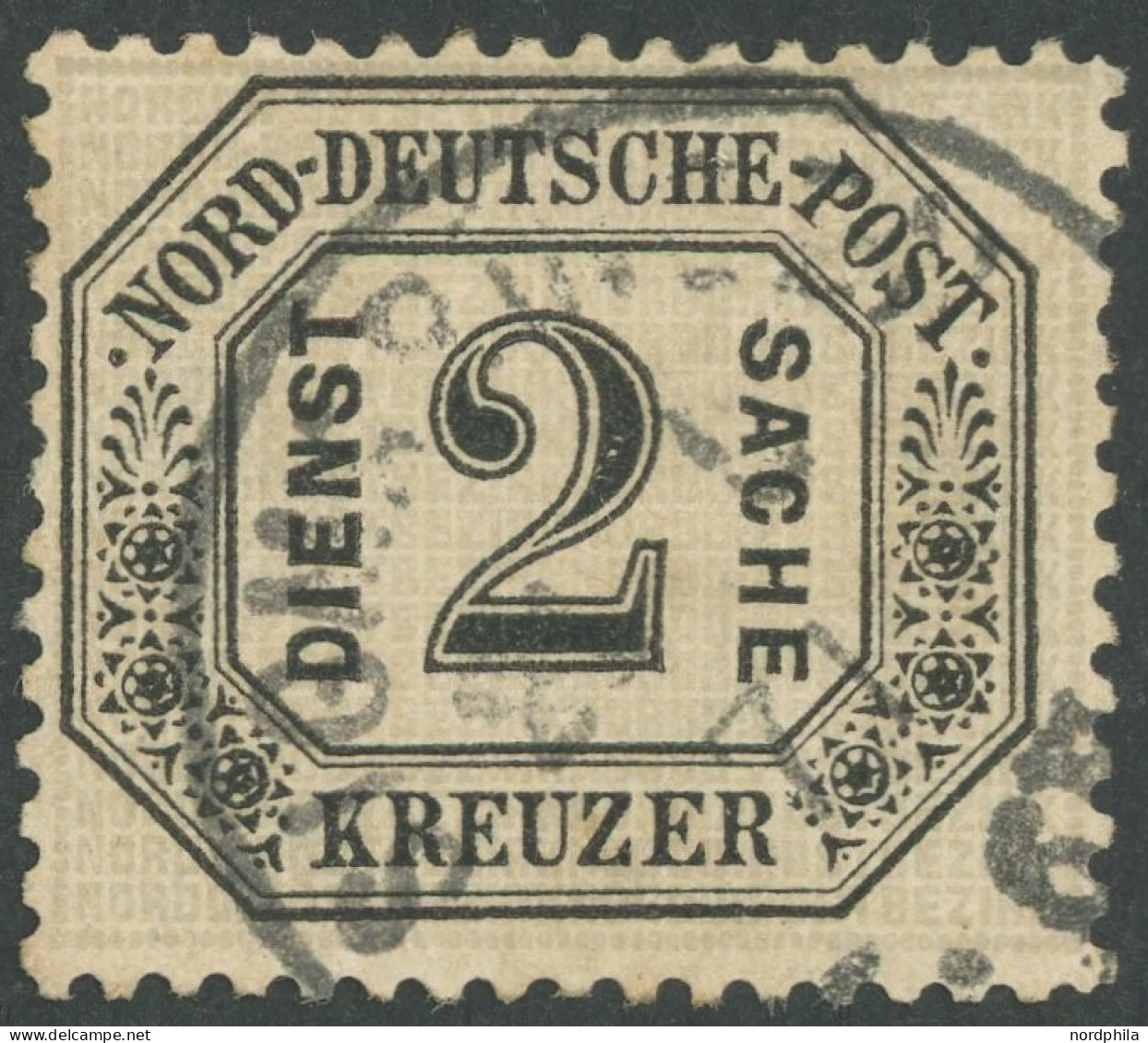 NDP D 7 O, 1870, 2 Kr. Schwarz/mattgrau, K1 SIGMARINGEN, Kleine Dünne Stelle Sonst Pracht, Mi. 1000.- - Andere & Zonder Classificatie