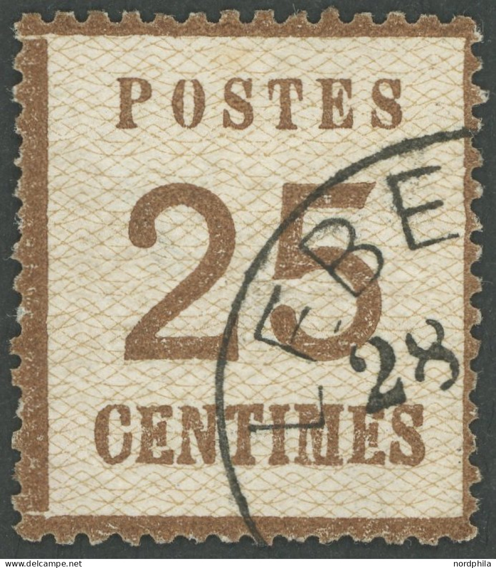 NDP 7Ia O, 1870, 25 C. Mittelbraun, Spitzen Nach Oben, üblich Gezähnt Pracht, Gepr. Drahn, Mi. 100.- - Otros & Sin Clasificación