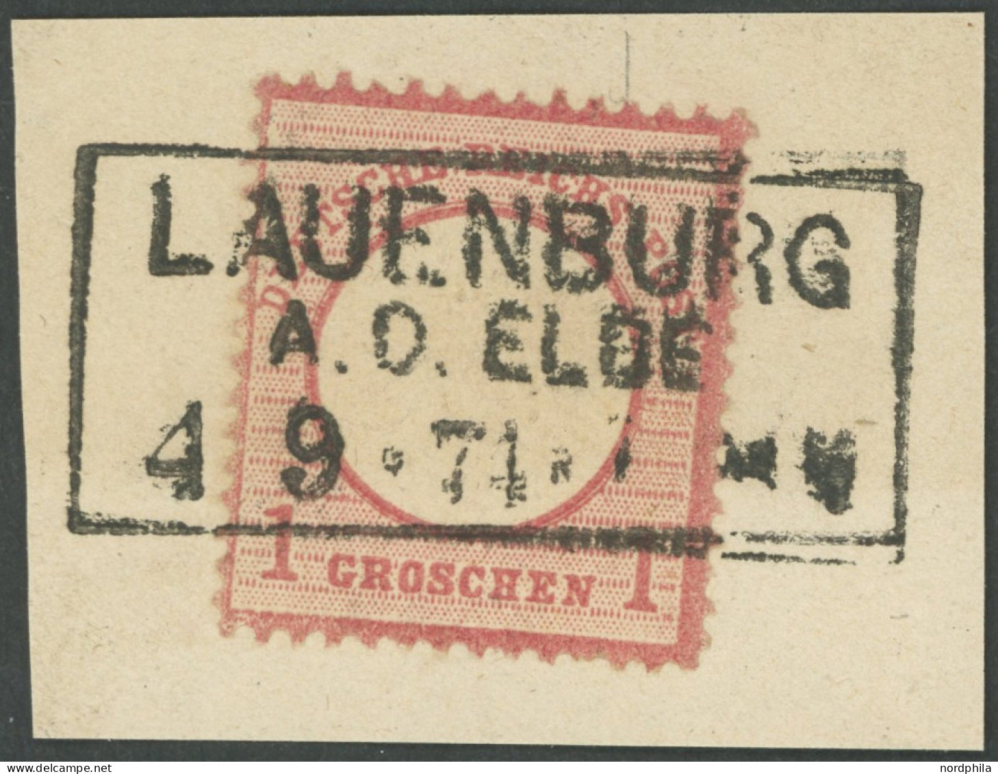 NDP DR 19 BrfStk, LAUENBURG A.D. ELBE, R3 Ideal Auf 1 Gr. Rotkarmin, Prachtbriefstück - Otros & Sin Clasificación