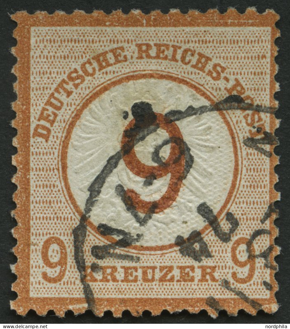 Dt. Reich 30 O, 1874, 9 Auf 9 Kr. Braunorange, Normale Zähnung, Pracht, Mi. 600.- - Used Stamps