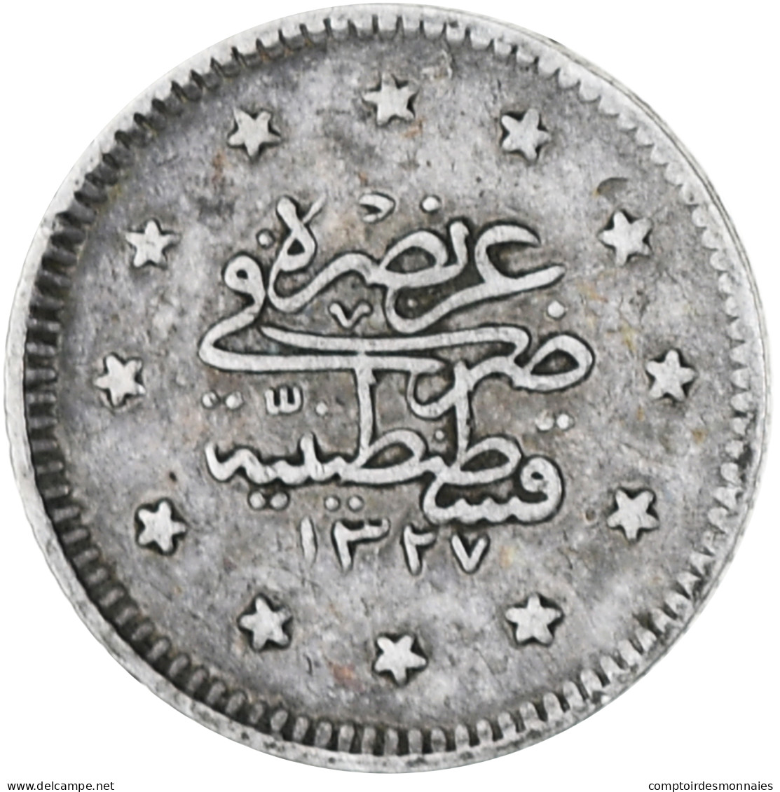 Monnaie, Turquie, Muhammad V, Kurush, AH 1327 / 1909-1911, Qustantiniyah, TTB - Turquie