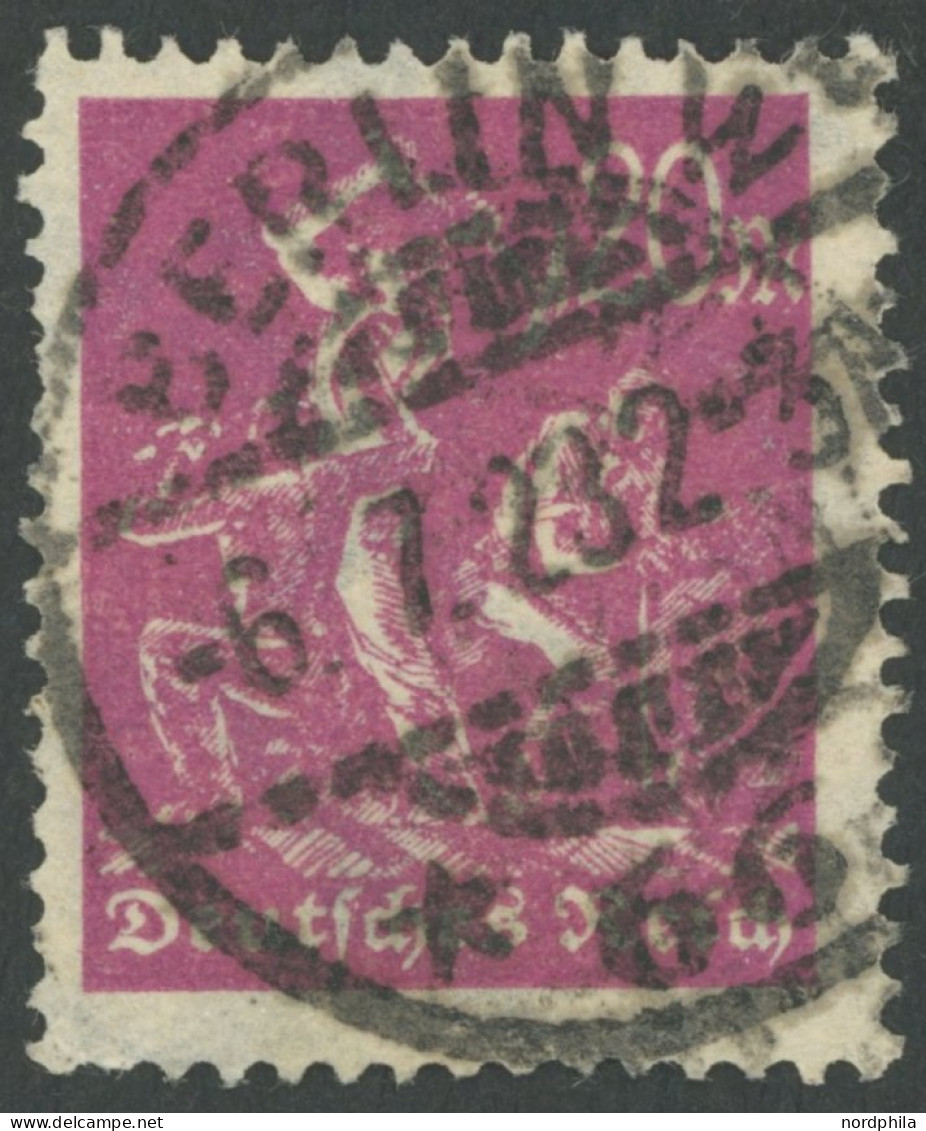 Dt. Reich 241Y O, 1923, 20 M. Braunlila, Liegendes Wz., Feinst (kleiner Zahnfehler), Gepr. Bauer, Mi. 80.- - Sonstige & Ohne Zuordnung